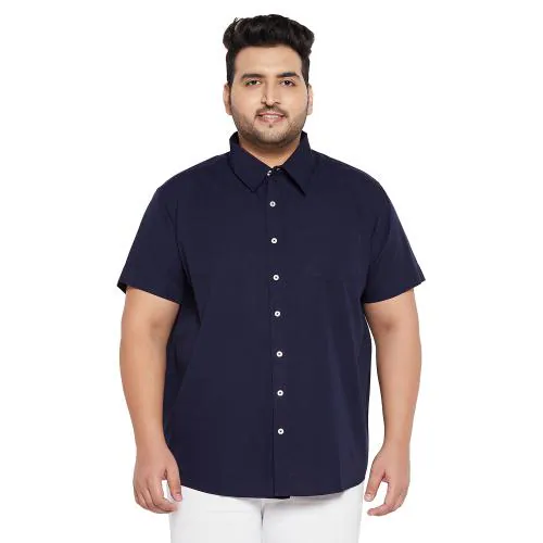 Bigbanana Men Plus Size Modezo Solid Shirt