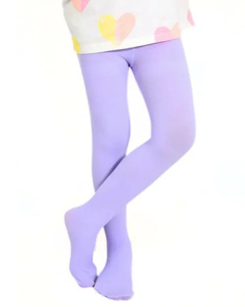 Neska Moda Girls Purple Solid Stockings