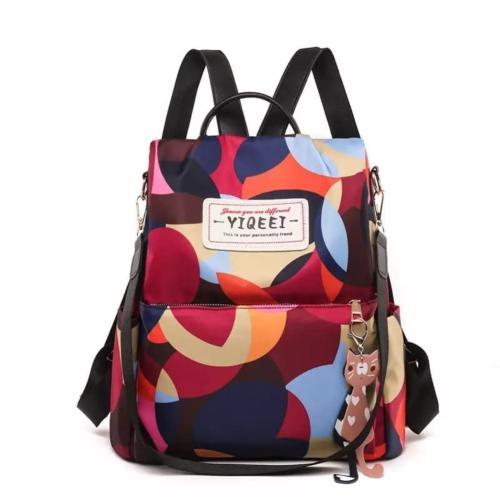 QBLYN Multicolor Polyester Backpack (Colorful 1)
