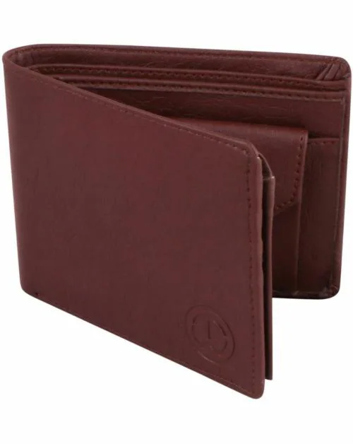 TnW Trendy Brown Artificial Leather Wallet - Mini
