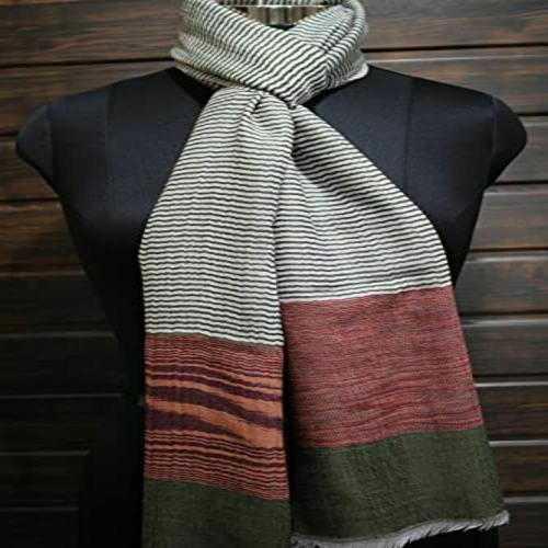 Girisha Textiles Peach Color Fine Wool Designer Ladies Shawls, Stoles (70x200cms)