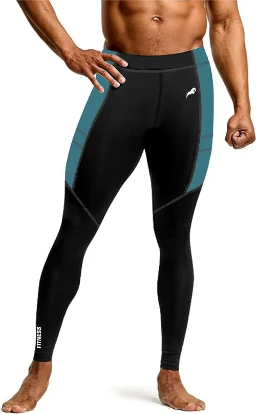 JUST RIDER Men's Running Full Length Tights Compression Lower Sport Leggings Gym Fitness