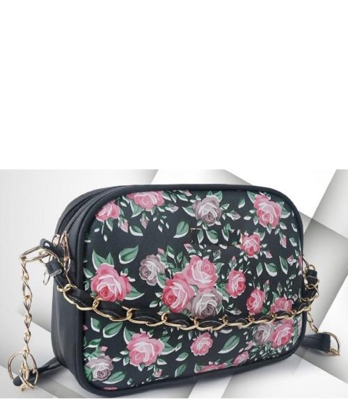 Amboise Flower Printed Sling Bag for Women and Girls