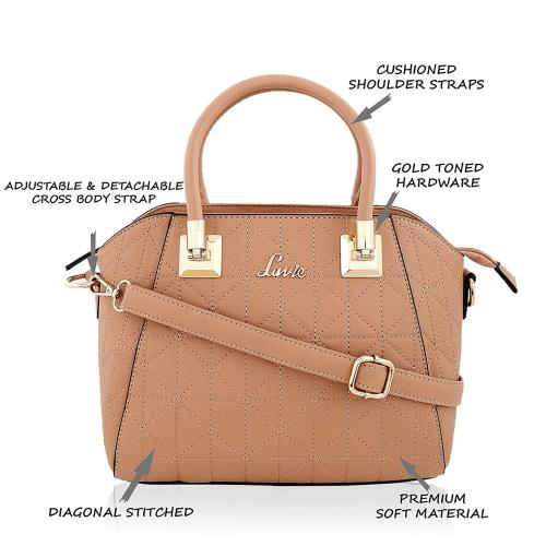 LAVIE MEGASTAR MED N SAT Beige Handbags