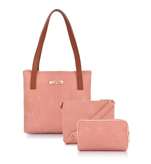 LaFille DGN265 Women's Medium Handbag | Ladies Purse | 3 pcs Set