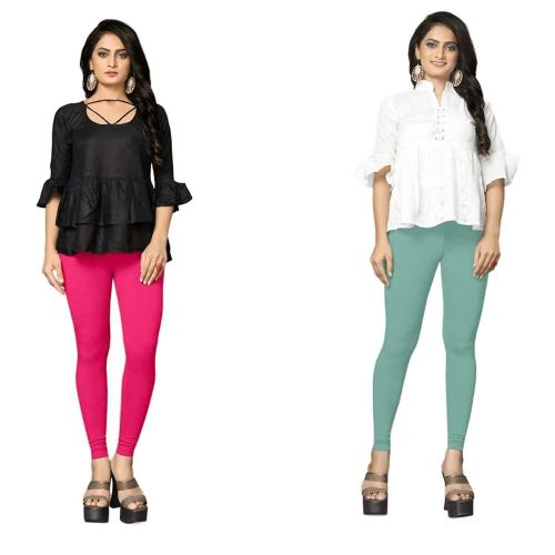 Pelian Women Orange Full, Ankle Length Legging (M)