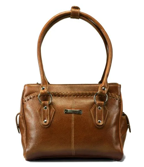 Money iin Genuine Leather Stylish Hand Bags / Purses Branded Leather Best for Regular Use Tan Color