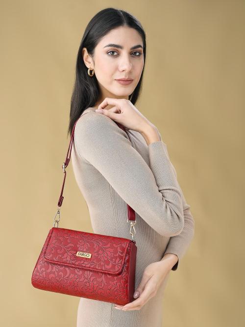 Fargo Maroon Leatherette For Handbags & Clutches (FGO-702)B