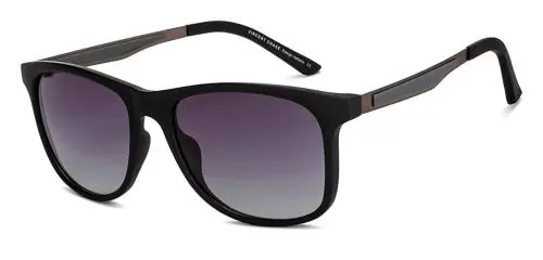 VINCENT CHASE EYEWEAR Polarized and UV Protected Square Full Rim Purple Sunglasses (Men and Women) - Large (VC S11113)