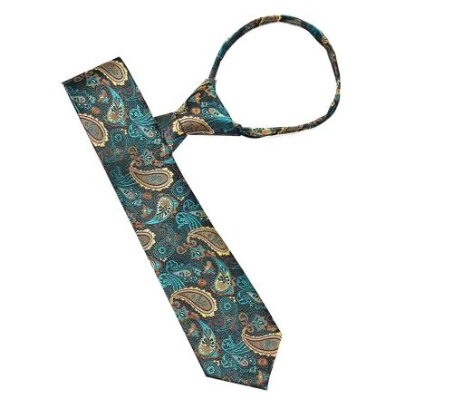 Leonardi Men Dark Navy Microfiber Zipper Tie