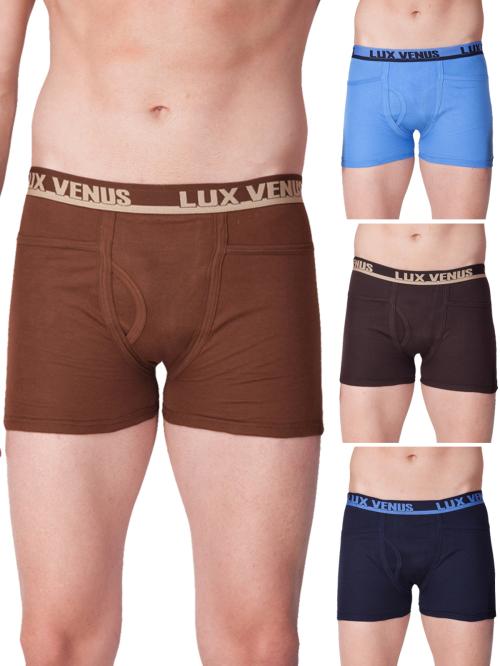 Lux Venus Multicolor Solid Pure Cotton Pack of 4 Pocket Drawers