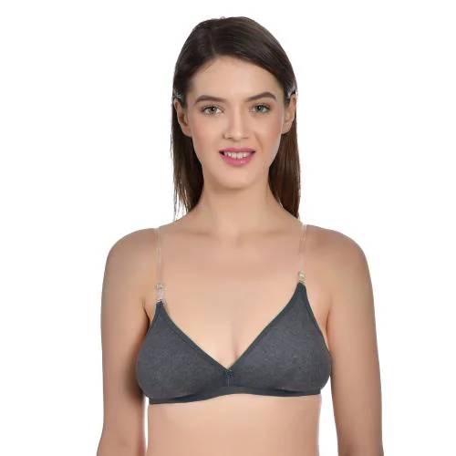 Buy Aimly Women's Cotton Polyester Non-Padded Non-Wired Full Coverage Regular  Bra Black 40B Online at Best Prices in India - JioMart.