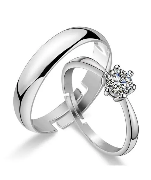 JEWELBAY Pure 925 Silver Handcrafted Silver Ring for Women's and Girl's