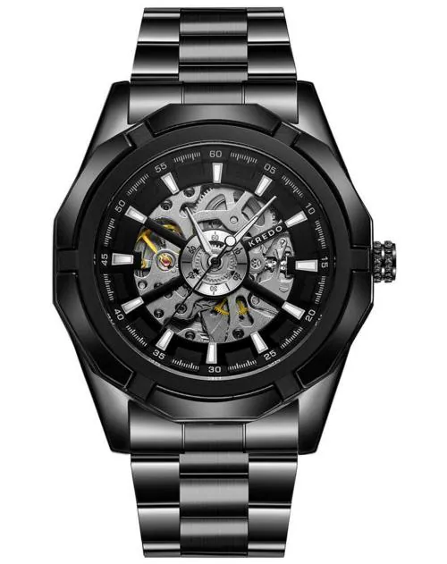 Buy Kredo Analogue Black Dial Black Strap Performante Automatic