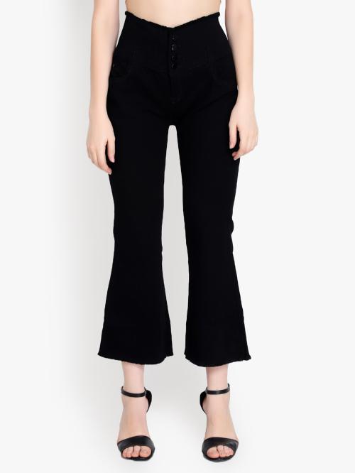 1 DAY JEANS Women High Waist Bell Bottom Jeans| high waist flayered ladies jeans| bell bottom jeans for ladies||stretchable|bell shape fit jeans|jeans for ladies