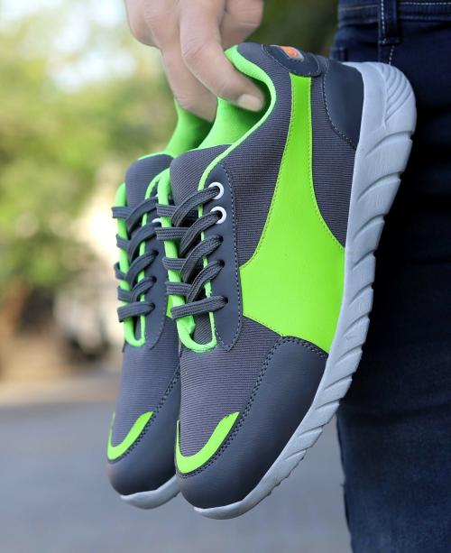 Scettro Grey Jordan Light Weight Stylish Trending Comfortable High top Sneakers for Men