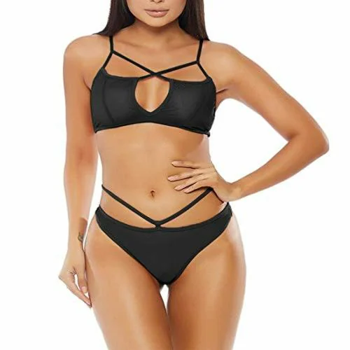 Psychovest Black See Through Bra And Panty Lingerie Set