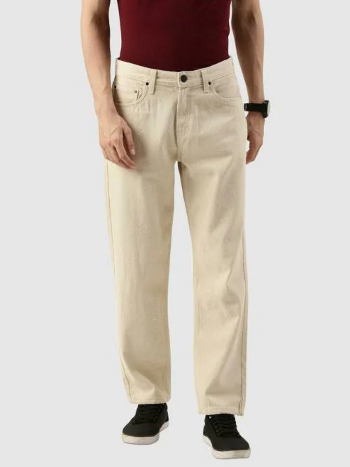 Bene Kleed Men Solid Cream Jeans