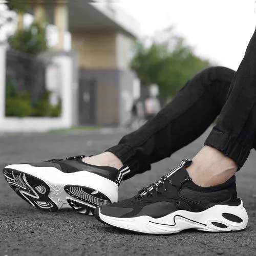 Imcolus Mens Black Sports Ruuning Shoes