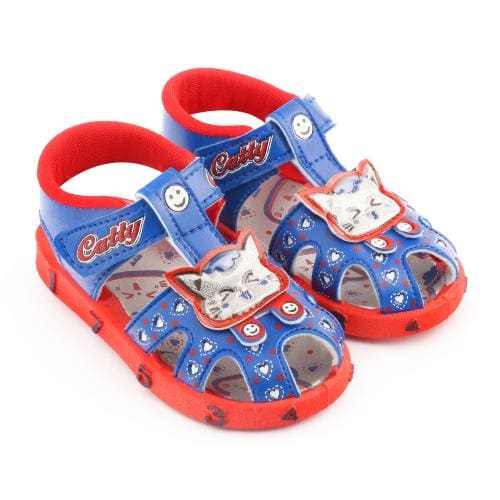LEVOT Kid's Unisex Sandal||Printed Sandal|(Musical sandal)(Walking Sandal||Kids Sandal|Boys & Girl Sandal| (2- 2.5 Years)- Blue