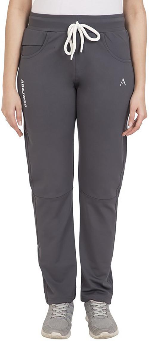 ABZJOGG Women Grey Solid Polyester Track Pant