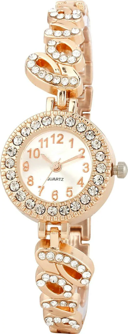 Rozti Analog Rose Gold Dial Rose Gold Strap Watch for Girls
