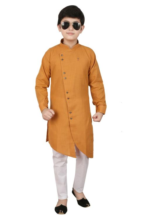 Pro-Ethic Style Developer Boy's (Yellow) Cotton Kids Kurta Pajama Set | Traditional Dress For boys | Ethnic Wear
