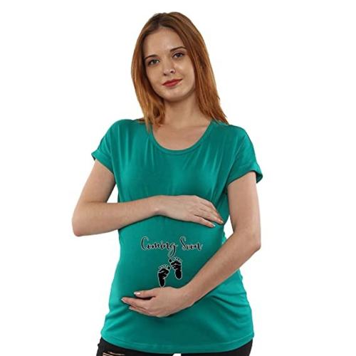 Sillyboom presents Women's Pregnancy Tshirts Coming Soon Printed Designs for pregnent women Incomplete