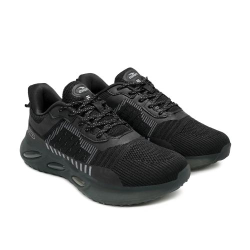 Asian Bubble Black Sports Running Shoes for Men