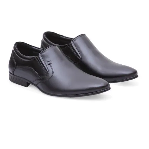 SCEPTRE Black Genuine Leather OFFICE shoes and PARTY wear Formal Shoes without lace for men (SL9410TPR)