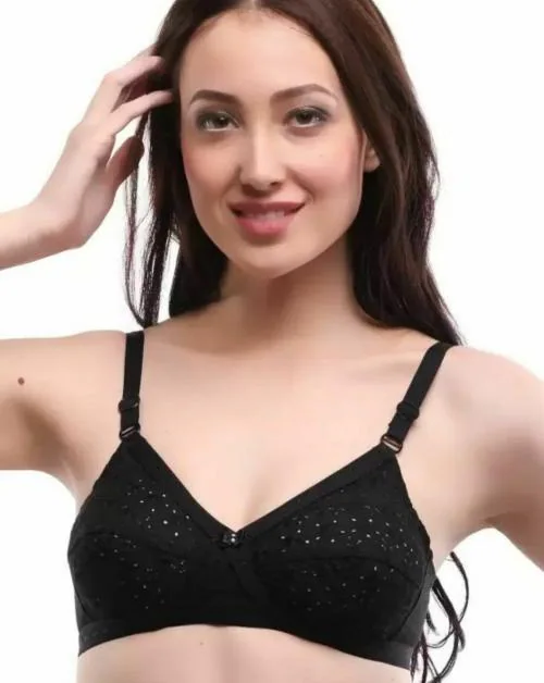DAISY DEE Women Full Coverage Non Padded Bra(Black)