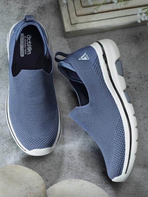 Action Athleo ATG-726 Men's Navy Mesh Lace-Up Sports Shoe's