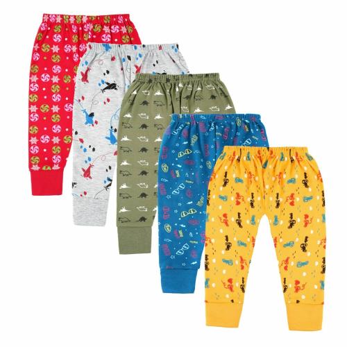 Only 4 Baby Unisex Kids Multicolor All Over Print Cotton Blend Pack Of 5 Pyjamas