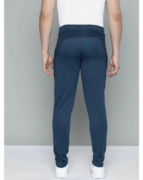 ALCIS Men Navy Blue Solid Polyester Single Track Pant