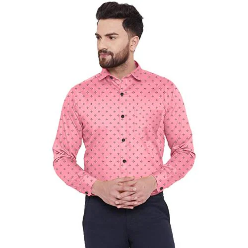 BINAYAK : WE DEAL WITH QUALITY ONLY - Men's Full Sleeve Cotton Casual Shirt - Ideal for Office, Party, and Everyday Wear