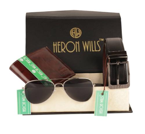 ITSYOR Men's Combo of Belt, Wallet and Sunglasses #28A