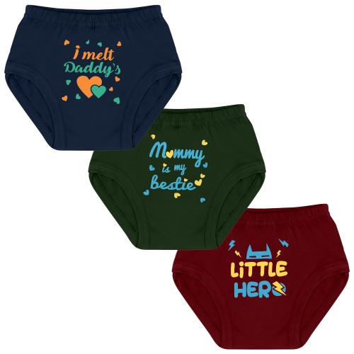 PINE Kids Regular Cotton Panty For Girls & Boys ( Pack of 3 )