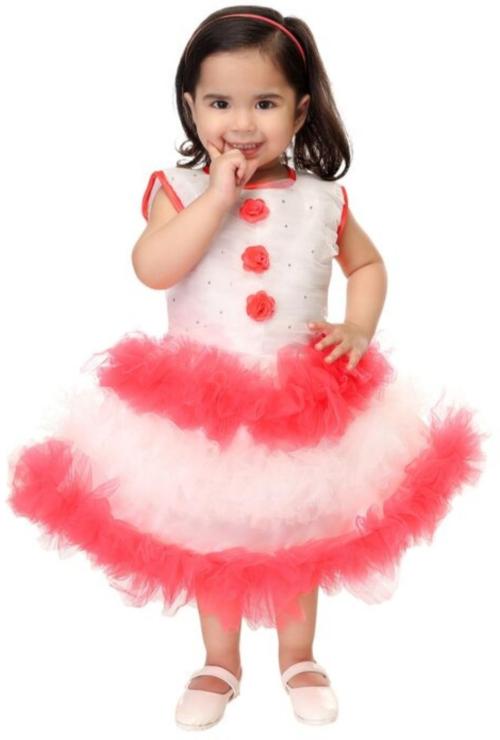 Buy MARUF DRESSES Baby Girls Red Net Fit and Flare Dress 9 12 M