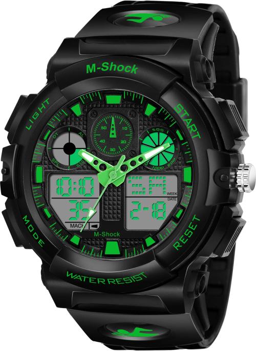 Abrexo Analog Green Dial Digital Watch For Men (ABX-1170-GR)