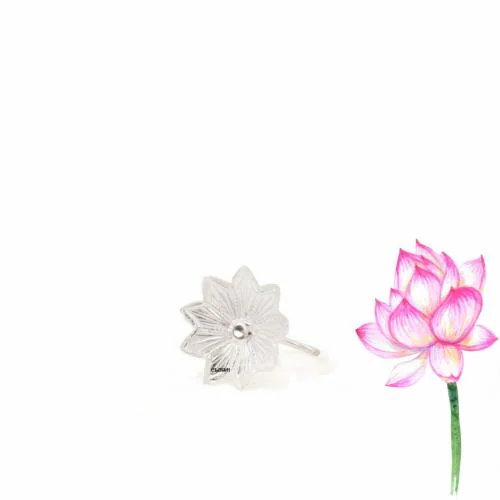 ELOISH 999 Pure Silver Flower for Puja, Temple at Home, Workplace and Gifting (Pack of 2 )