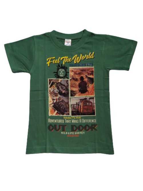 Veecap Boys T-shirt 5 to 6Yrs (Pack of 5)Green,Grey,Black,Orange,Yellow