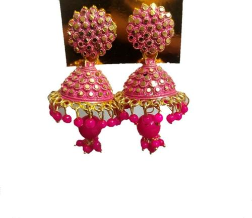 Purabi Latest Fancy Jhumka Earrings Pearl Alloy Jhumki Earring