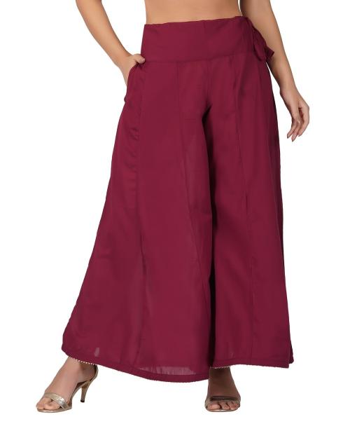 Fabcoast Women regular ethnic wear 100% Cotton Cambric 12 Kali Palazzo with draw string and 1 deep side pocket