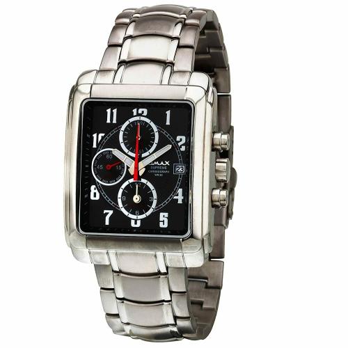 Buy OMAX Analog Silver Watch Black Dial With Silver Strap for Men ...