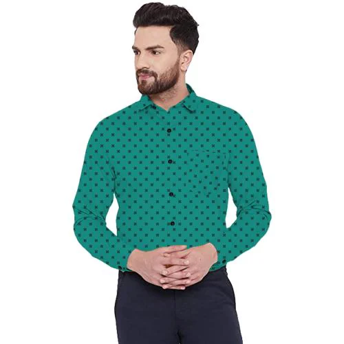 BINAYAK : WE DEAL WITH QUALITY ONLY - Men's Full Sleeve Cotton Casual Shirt - Ideal for Office, Party, and Everyday Wear