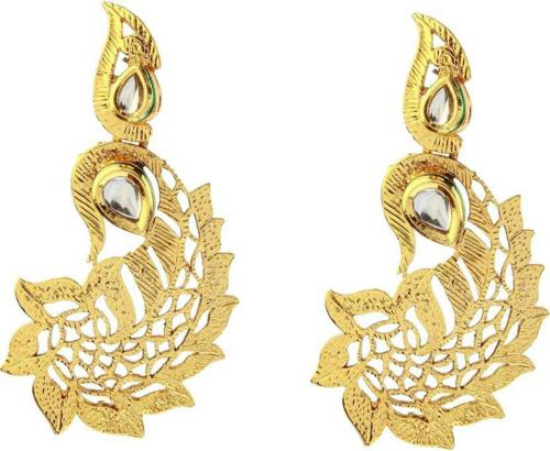 Jewelmaze Alloy Gold-Plated Gold Drops And Danglers Earrings (Women)
