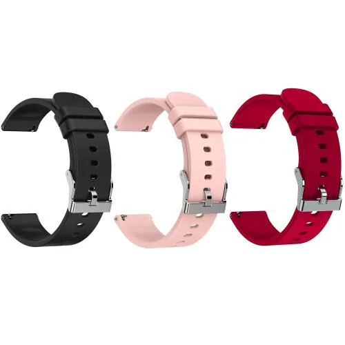 Adamo Silicone Strap Compatible with Amazfit GTS2 Mini, Amazfit Bip/Bip U/Pro/Lite, BipS, Amazfit GTS/2/2e, Amazfit GTR Galaxy Watch Active 2 Compatible All 20MM Watches N13BIN09-N13BIP09-N13BIR09