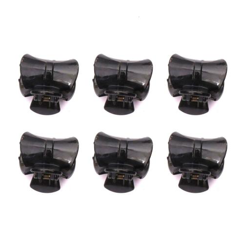 Buy HONBON Black Plastic Hair Clips Women (Pack of 6) Online at Best