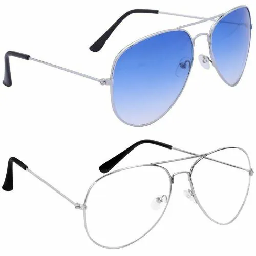 Just-Style round sunglasses stylish unisex frame Metal UV Protected Medium Size