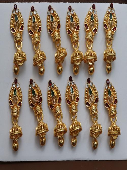 H R SALES - gold plated long jhumka earings for girls